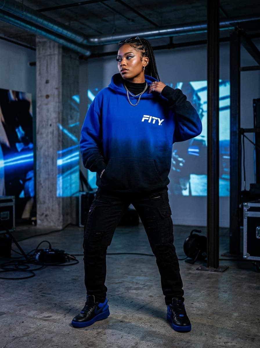 FITY AURORA CYAN HOODIE secondary view