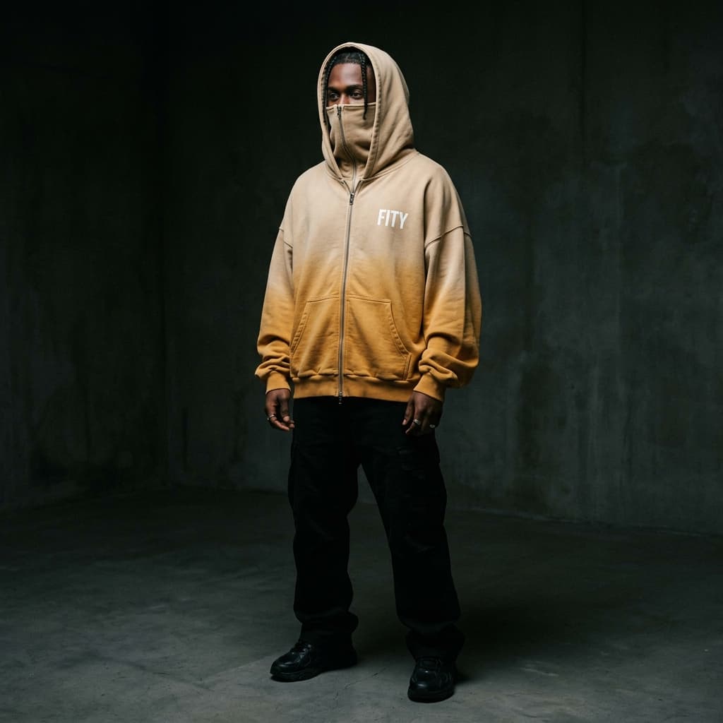 FITY GOLD & SAND STANDUP HOODIE secondary view